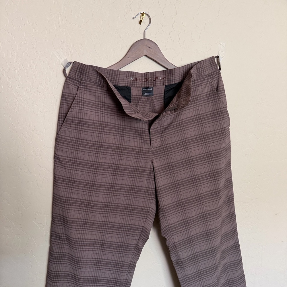 Nike Brown Plaid golf slacks pants